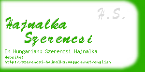 hajnalka szerencsi business card